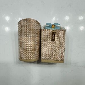 Pashion Footwear - 4” Raffia Block Heels - Size 9-11